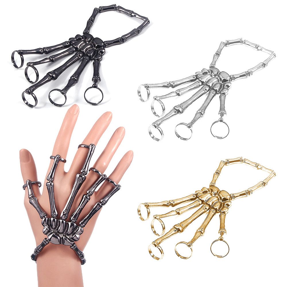 Gothic Skull Ring - Metalen polsbandje Party Punk Gothic Verstelbare