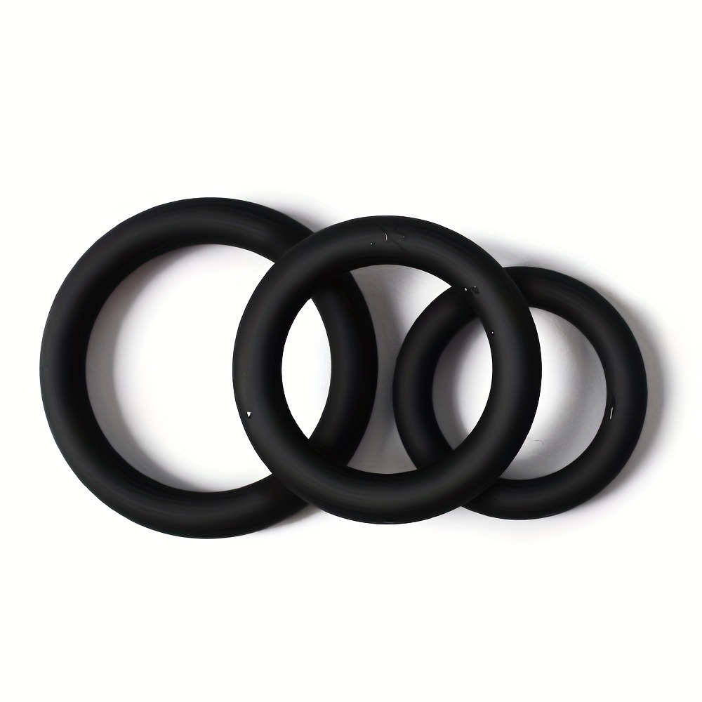Couple Ring Set - 3-delige siliconen penisringenset, vertraagt ejaculatie, cockring,