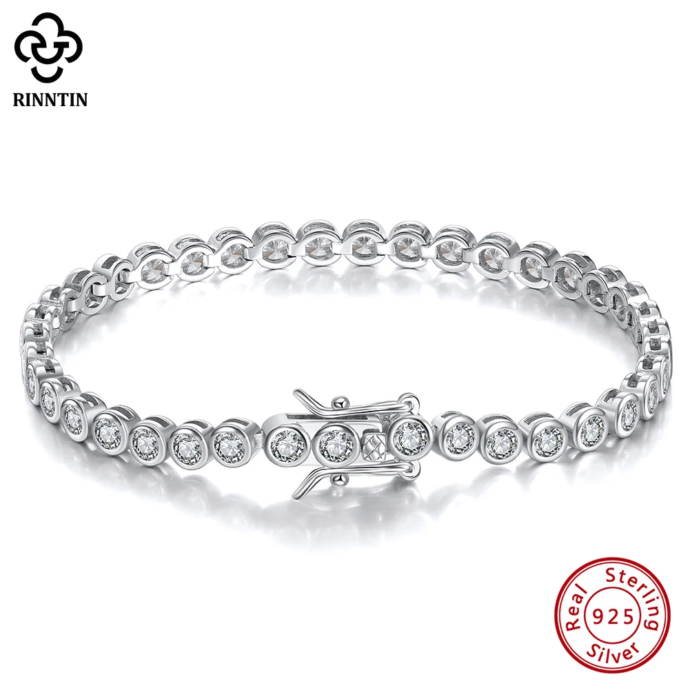 Tennis Bracelet Cubic - Rinntin Glanzende Tennisarmband 925 Sterling Zilver