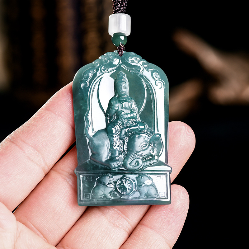 Jewelry & Watches Spółka Z Ograniczoną Odpowiedzialnością Sp Z Oo - Natuurlijke Birmese Jadeïet Guanyin hanger ketting