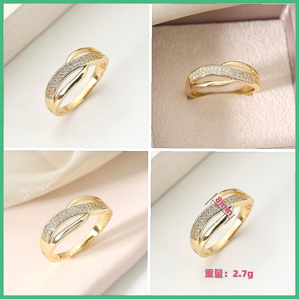 Minimalist Ring Stackable - Cross Finger Ring Set met volledige