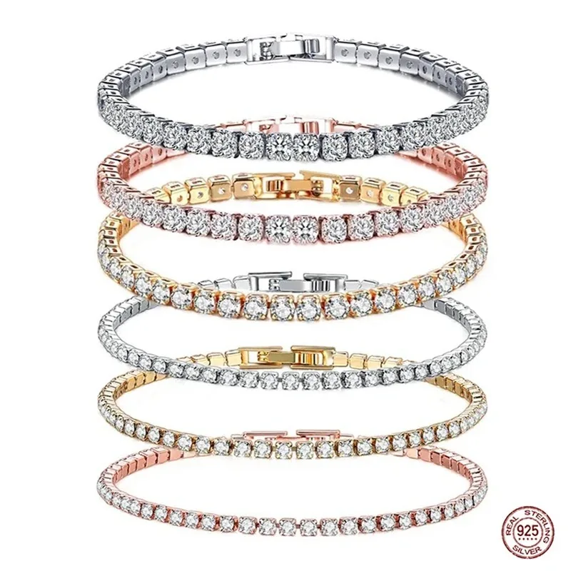 Tennis Bracelet Cubic - Hiphop 925 Sterling Zilver Zirkonia Dames