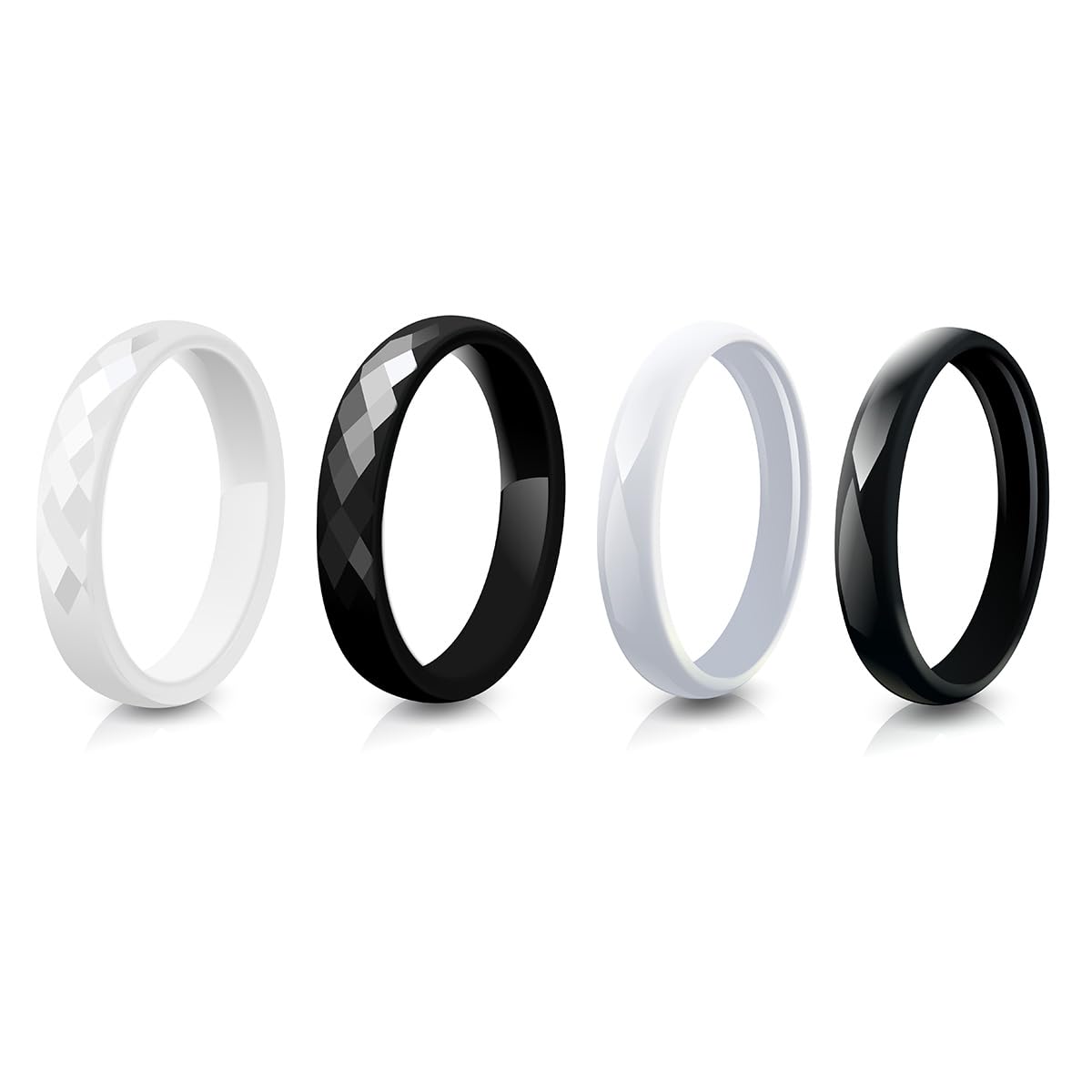 Minimalist Ring Stackable - 3mm keramische trouwring voor vrouwen, dunne