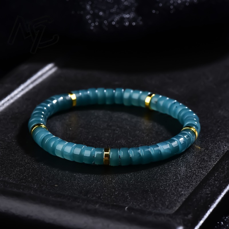 Jewelry & Watches Spółka Z Ograniczoną Odpowiedzialnością Sp Z Oo - Natuurlijke Jadeïet Blauw Water Abacus Kralen