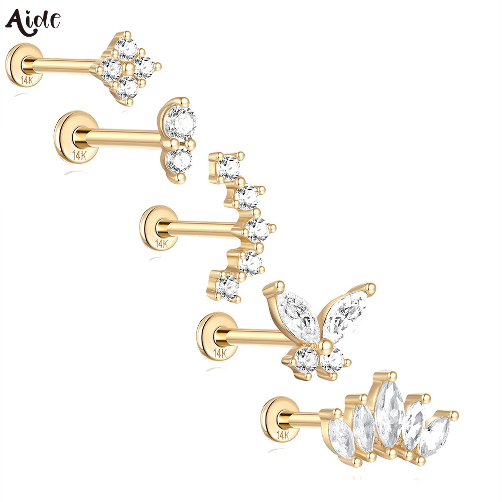 Pearl Stud Earrings - Aide Diy Zirkoon Parel Oorbel 14K