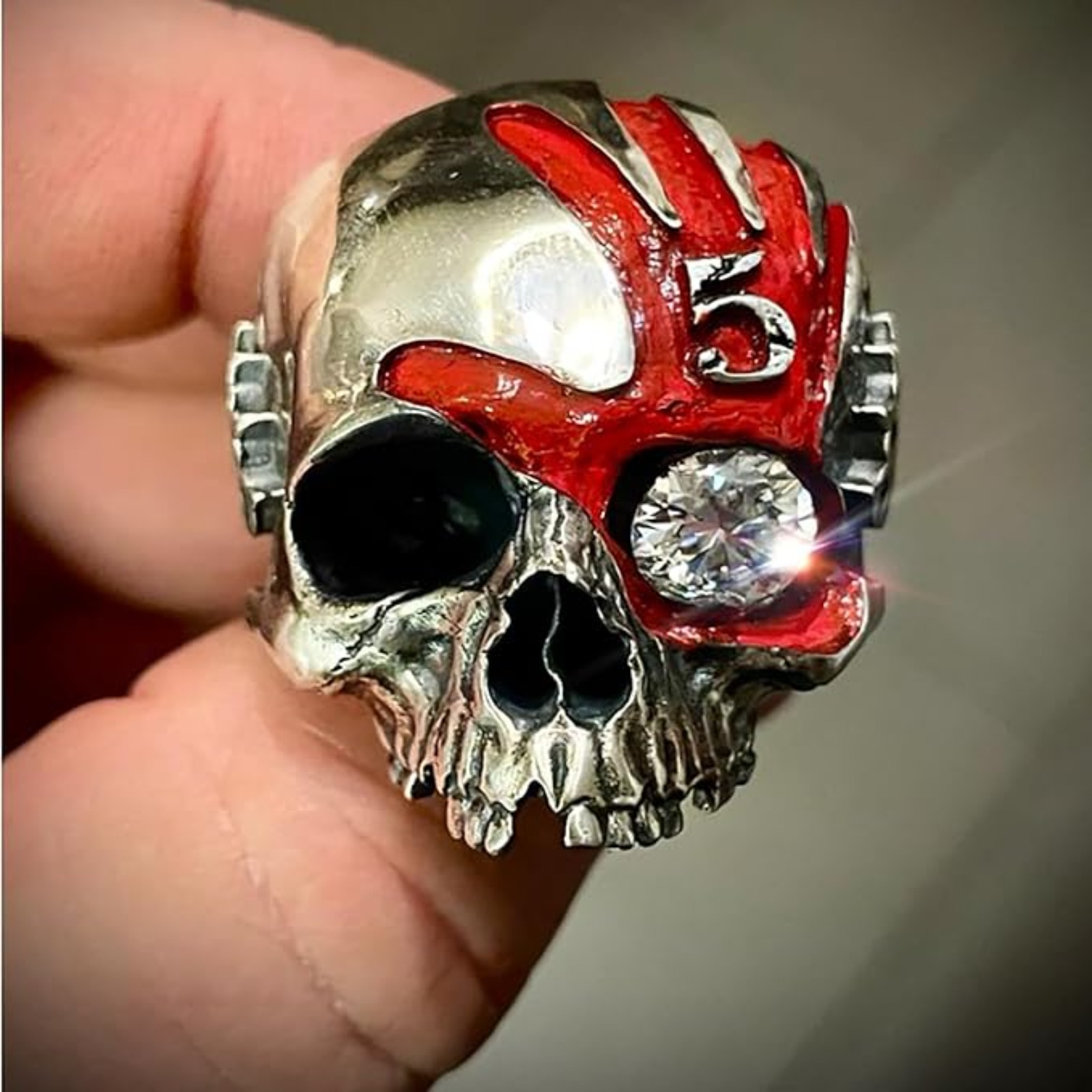 Gothic Skull Ring - Vijf Vingers Punch Skull Ring, Vintage