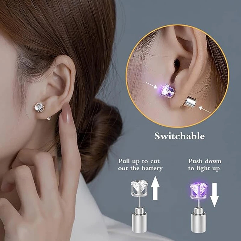 1 paar Led Light Up Ear Stud B - Diamond Stud Earrings recensie en prijs