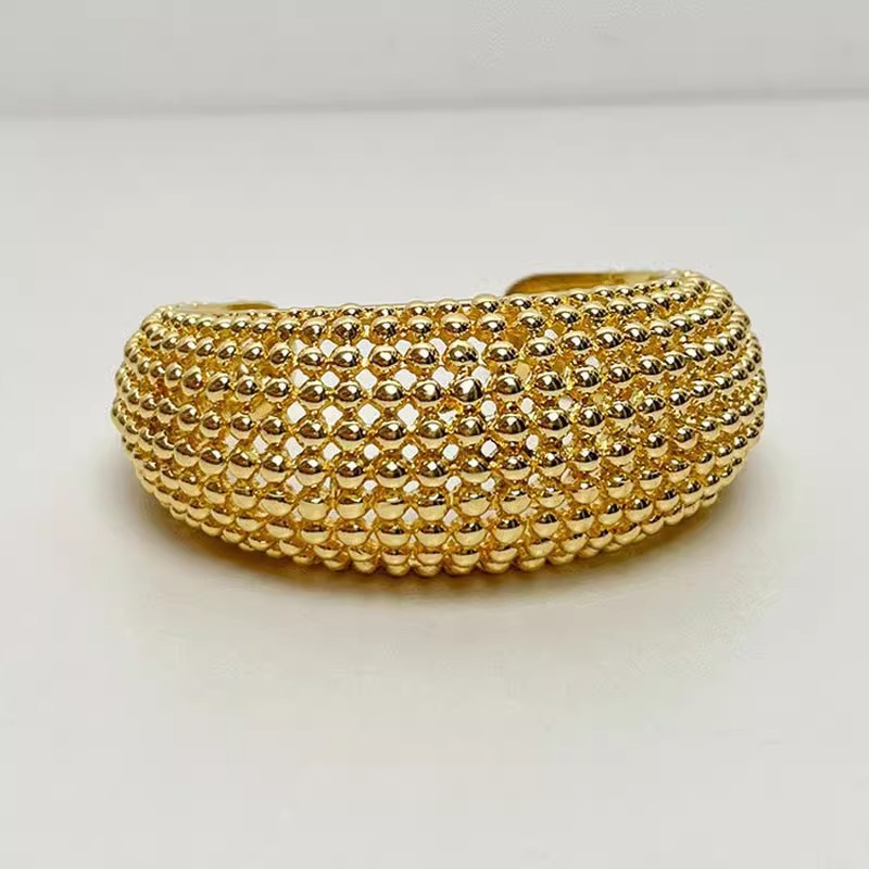Luxe kralen textuur open armba - Minimalist Ring Stackable recensie en prijs