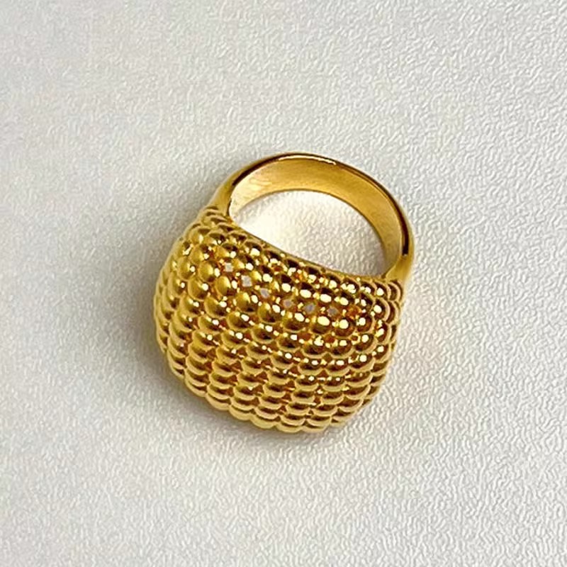 Luxe kralen textuur open armba - Minimalist Ring Stackable recensie en prijs