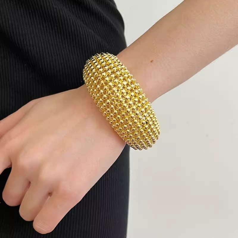 Luxe kralen textuur open armba - Minimalist Ring Stackable recensie en prijs