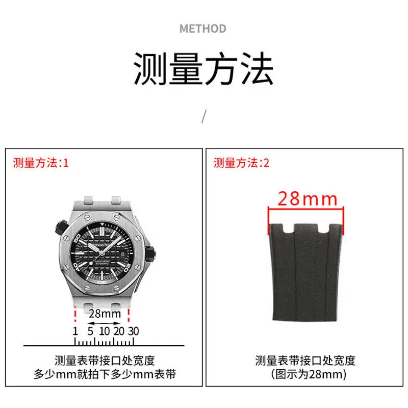 28 mm siliconen horlogeband vo - Audemars Piguet Watch Royal Oak Offshore recensie en prijs