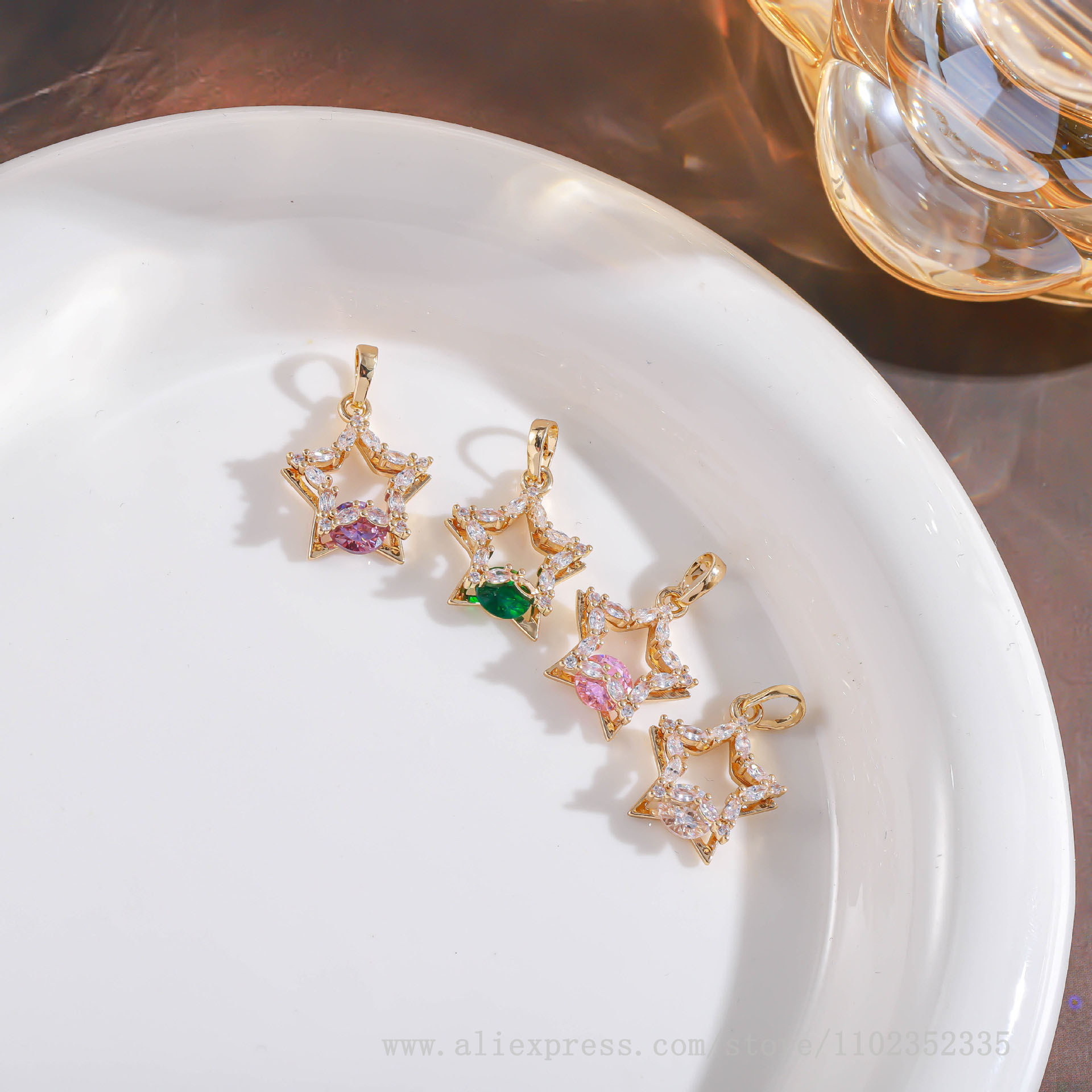 10 Stks/zak Nieuwe Mode Diaman - Diamond Stud Earrings recensie en prijs