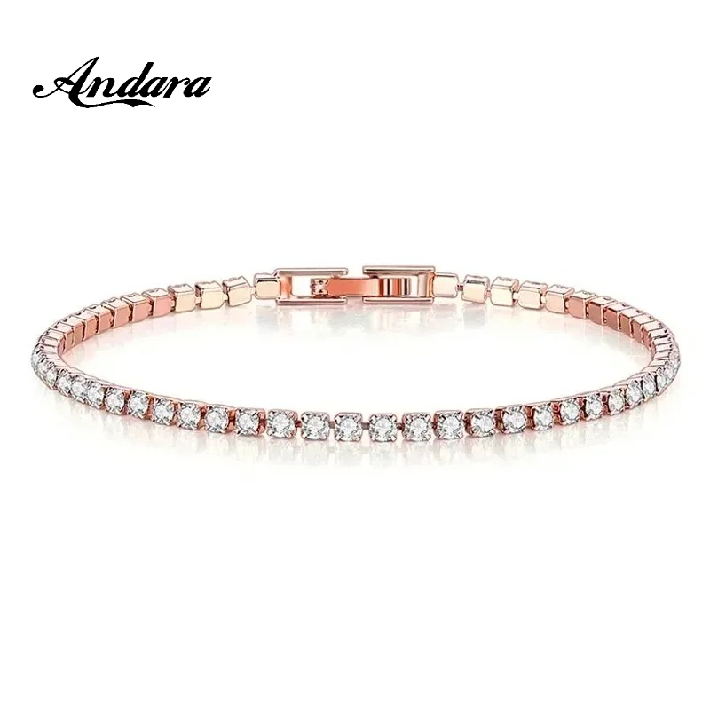 925 Sterling Zilver Rose Gold  - Tennis Bracelet Cubic recensie en prijs