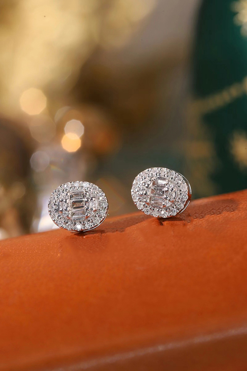 LUOWEND 100% 18K Witgouden Oor - Diamond Stud Earrings recensie en prijs