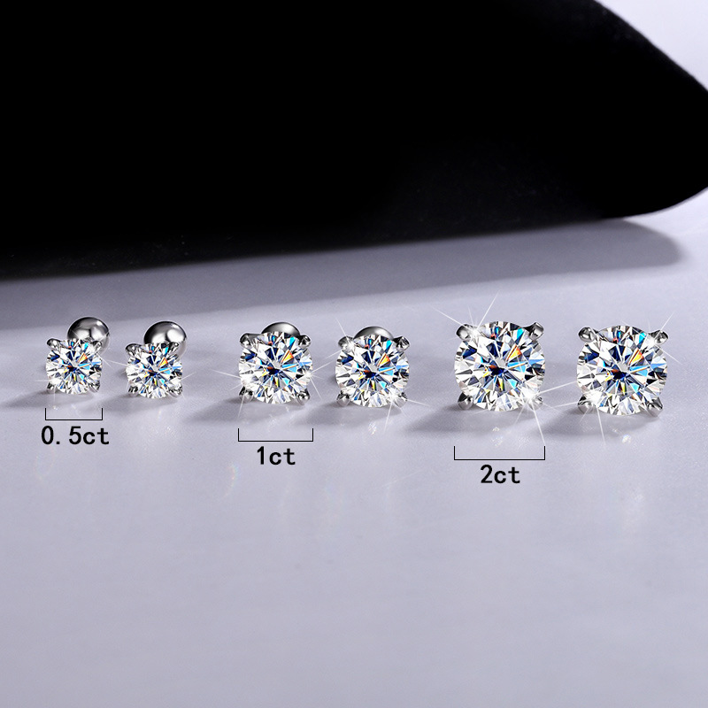 1/2 Karaat Moissanite Stud Oor - Diamond Stud Earrings recensie en prijs