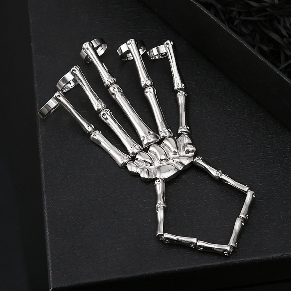 Metalen polsbandje Party Punk  - Gothic Skull Ring recensie en prijs