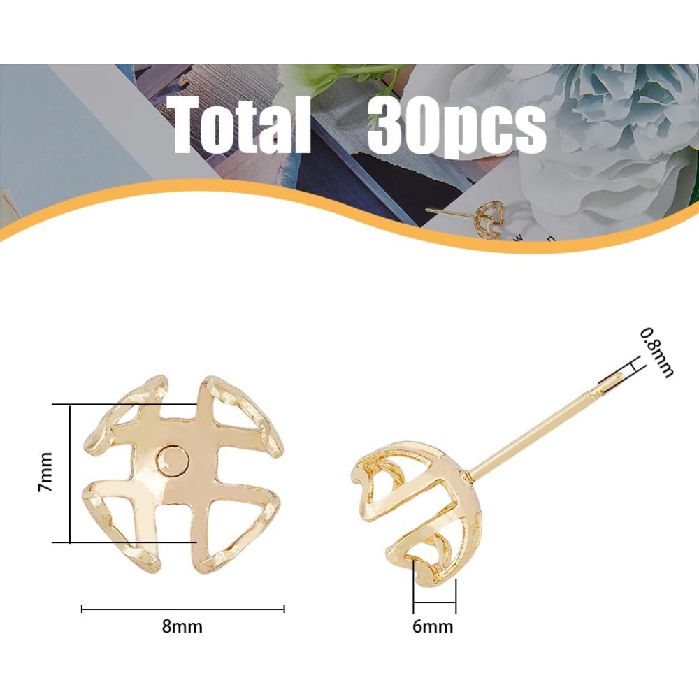 30 Stuks Oorbel Montage 4-Hart - Pearl Stud Earrings recensie en prijs