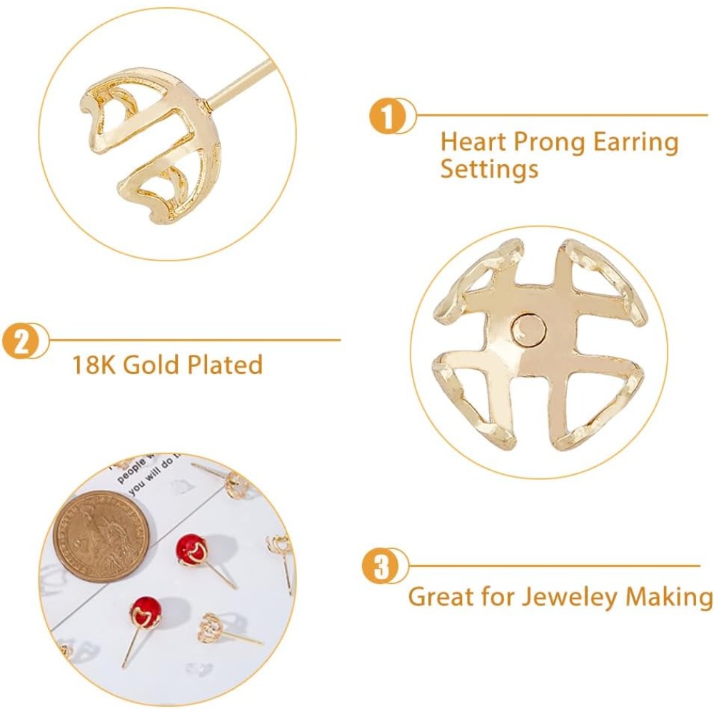30 Stuks Oorbel Montage 4-Hart - Pearl Stud Earrings recensie en prijs
