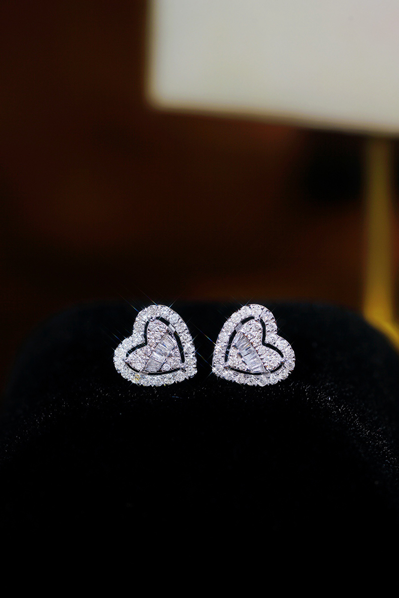 LUOWEND 100% 18K Witgouden Oor - Diamond Stud Earrings recensie en prijs