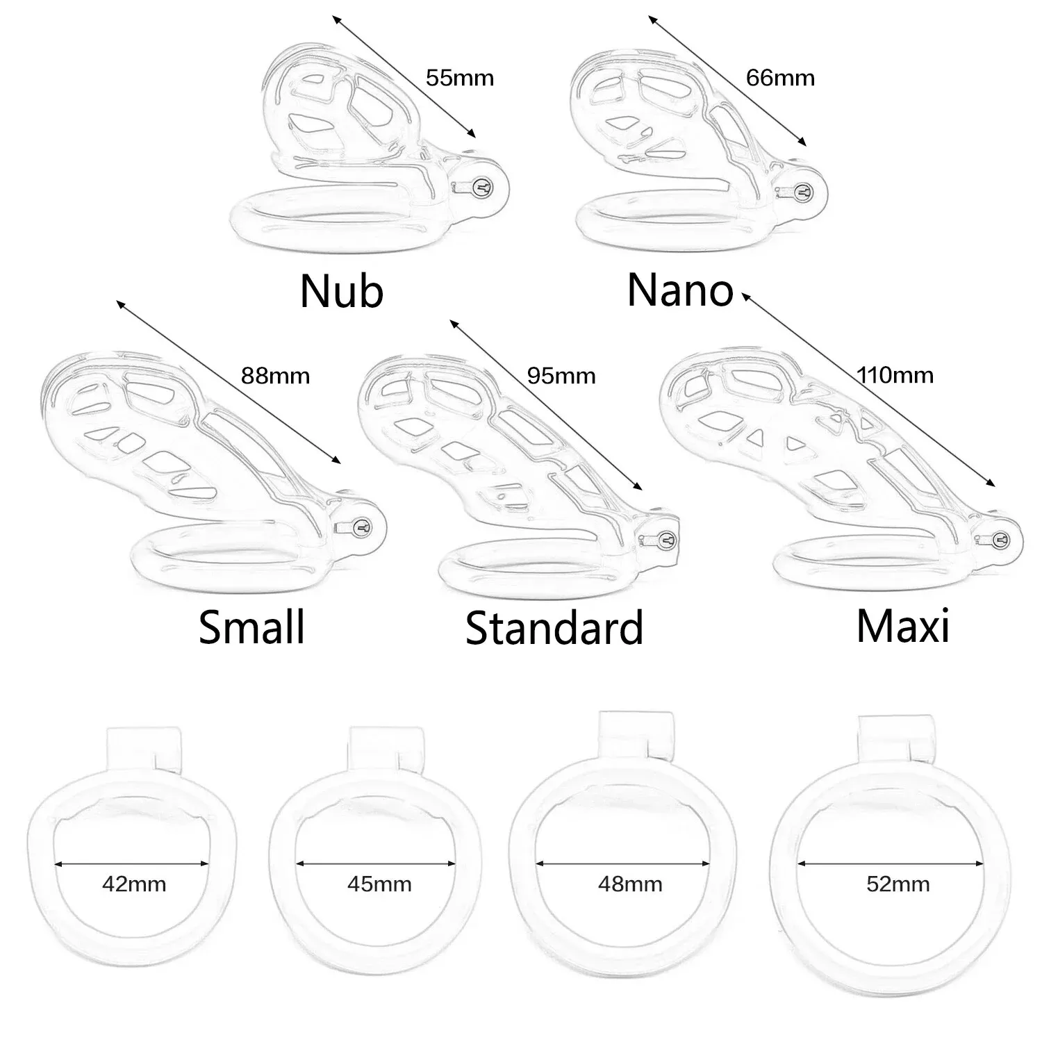 6 maten CB Nylon Kuisheidskooi - Couple Ring Set recensie en prijs