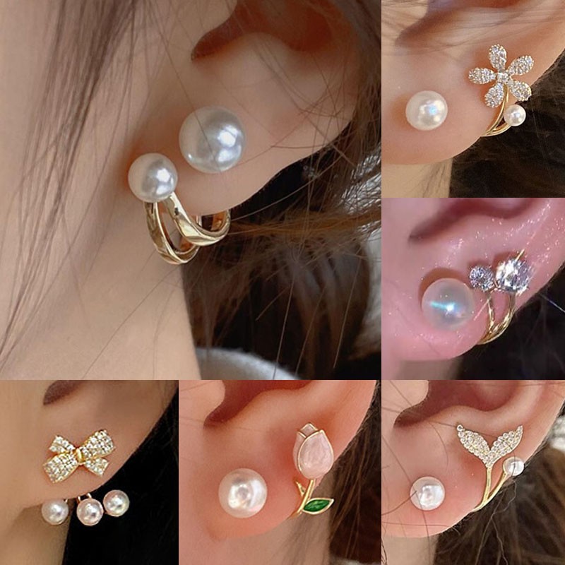 925 zilveren naald Koreaanse m - Pearl Stud Earrings recensie en prijs