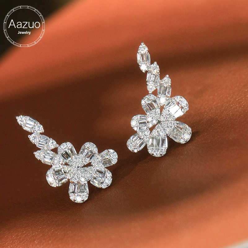 Aazuo Fijne Sieraden 18K Puur  - Diamond Stud Earrings recensie en prijs