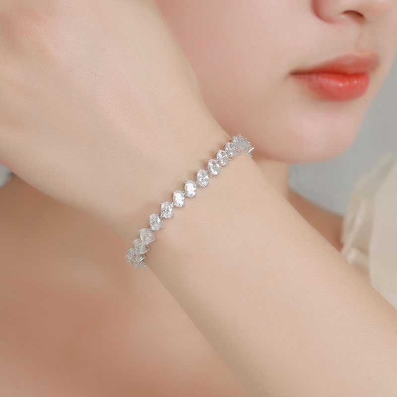 Echte 925 fijne sieraden Pave  - Tennis Bracelet Cubic recensie en prijs