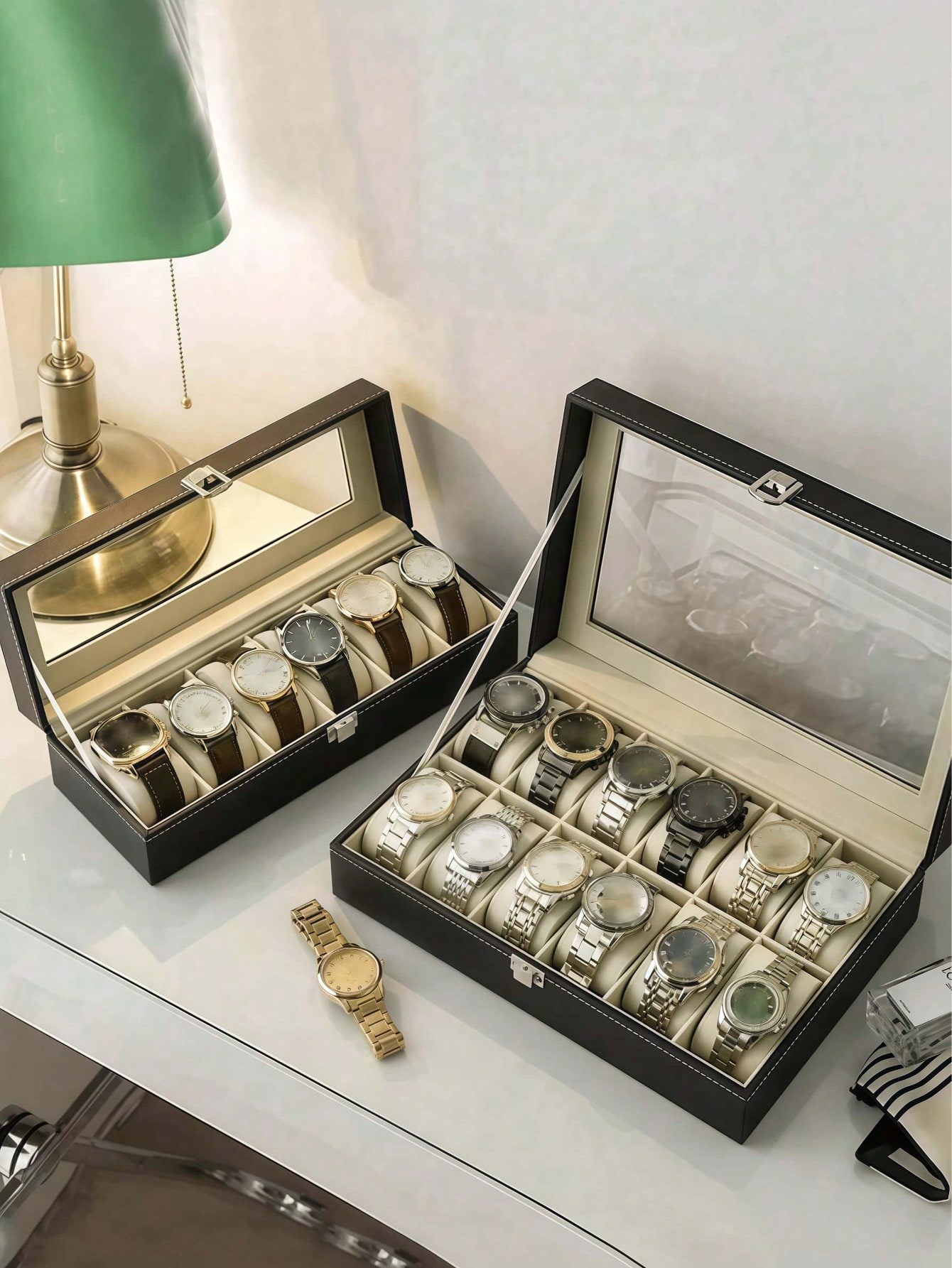 Leren horlogedoos met slot, gr - Jewelry Watches Box recensie en prijs