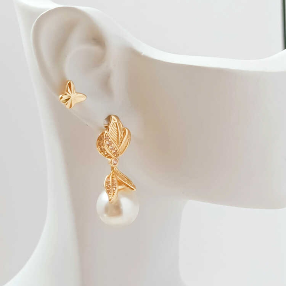 14K Micro-zirkonium Barok Gebo - Pearl Stud Earrings recensie en prijs