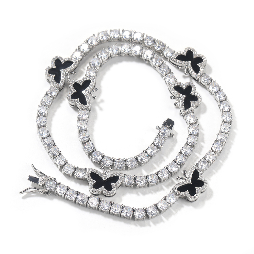 DE BLING KONING 4mm Zwarte Kla - Tennis Bracelet Cubic recensie en prijs