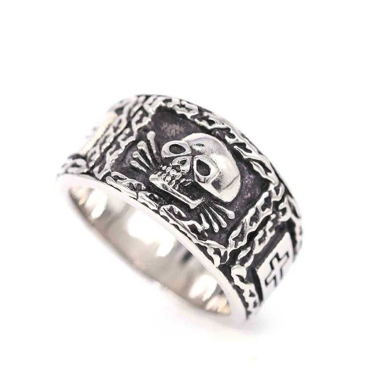 Heren Vintage roestvrijstalen  - Gothic Skull Ring recensie en prijs
