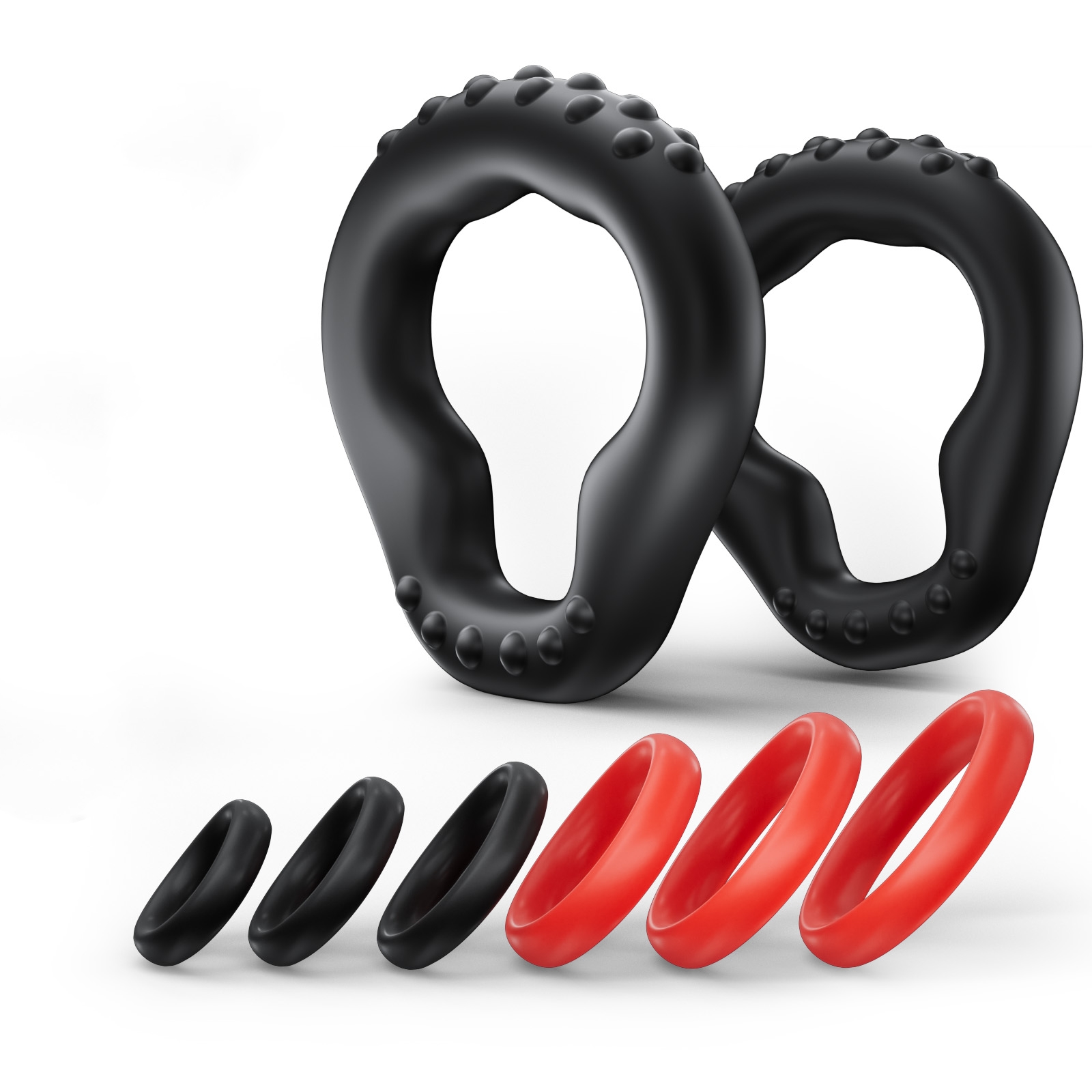 KUSHOR 8-delige siliconen peni - Couple Ring Set recensie en prijs
