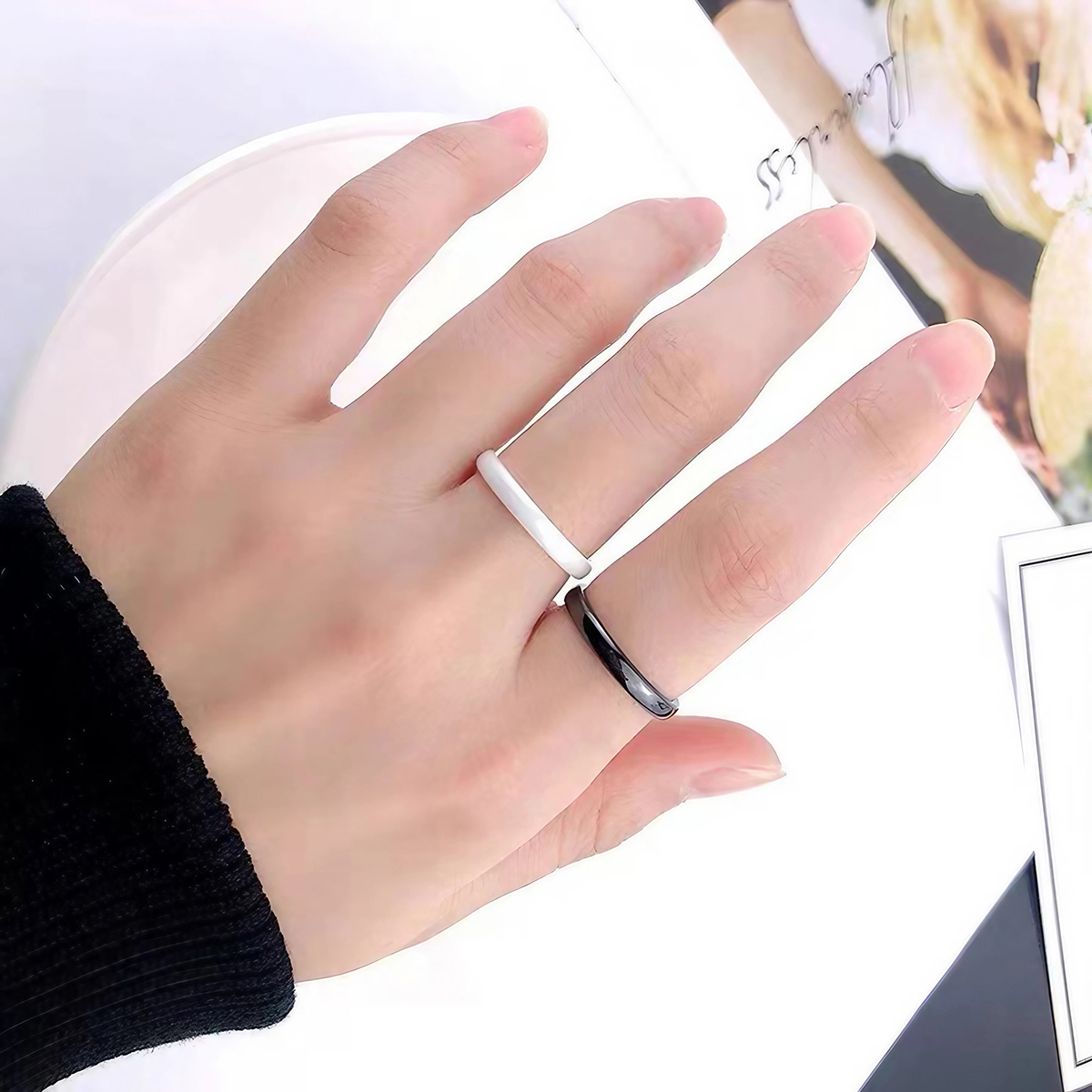 3mm keramische trouwring voor  - Minimalist Ring Stackable recensie en prijs