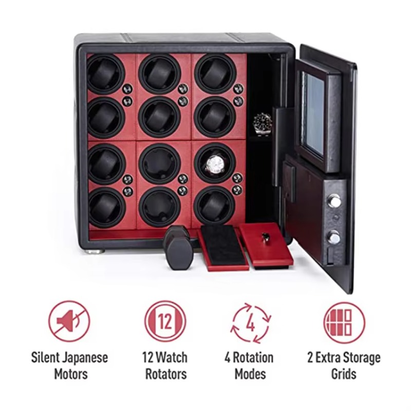 Luxe horlogewinderdoos met 12  - Jewelry Watches Box recensie en prijs