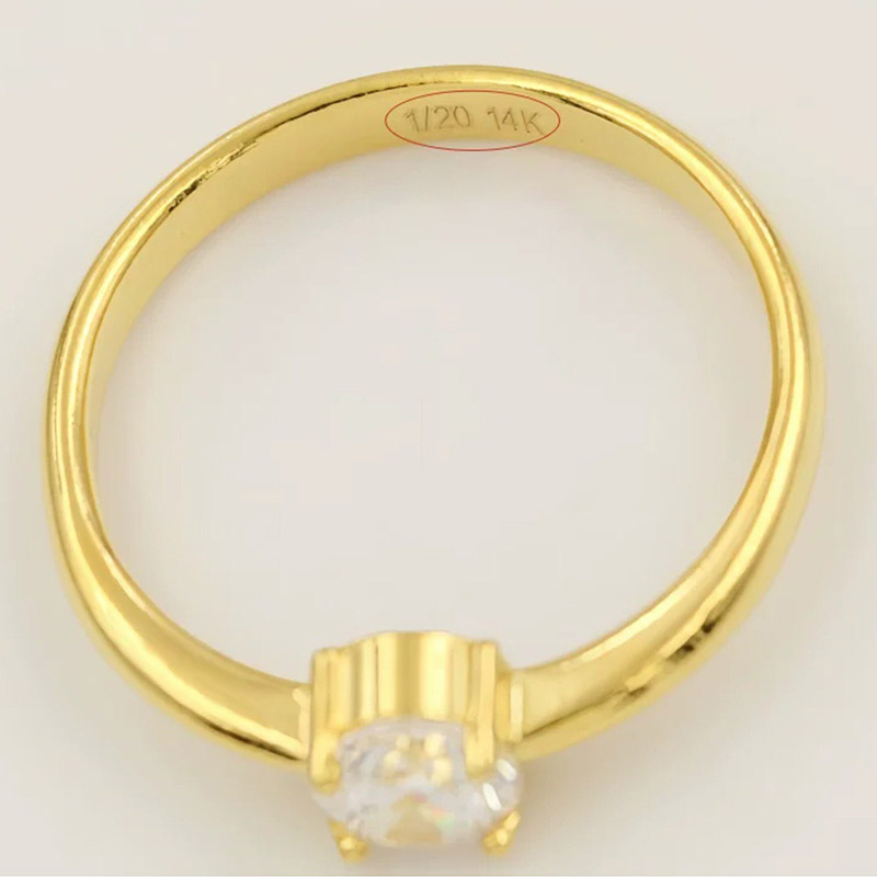14K goudgevulde 5A CZ ring voo - Minimalist Ring Stackable recensie en prijs