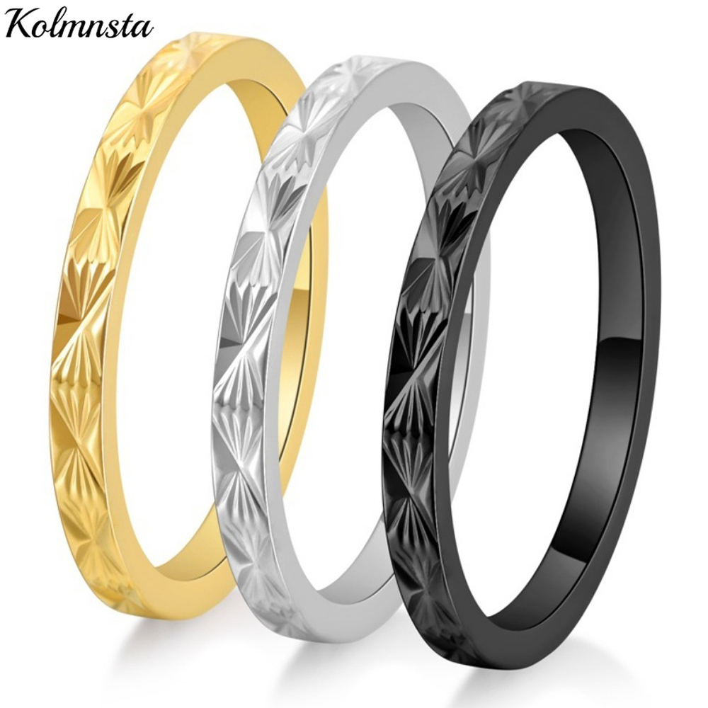 Kolmnsta 2mm Titanium Staal St - Minimalist Ring Stackable recensie en prijs