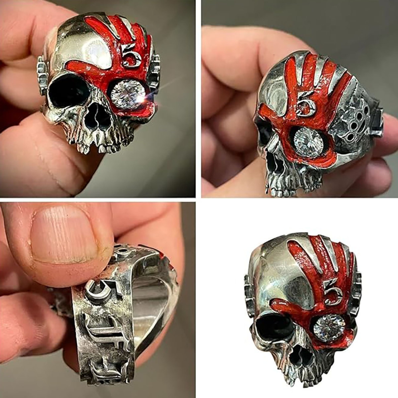 Vijf Vingers Punch Skull Ring, - Gothic Skull Ring recensie en prijs
