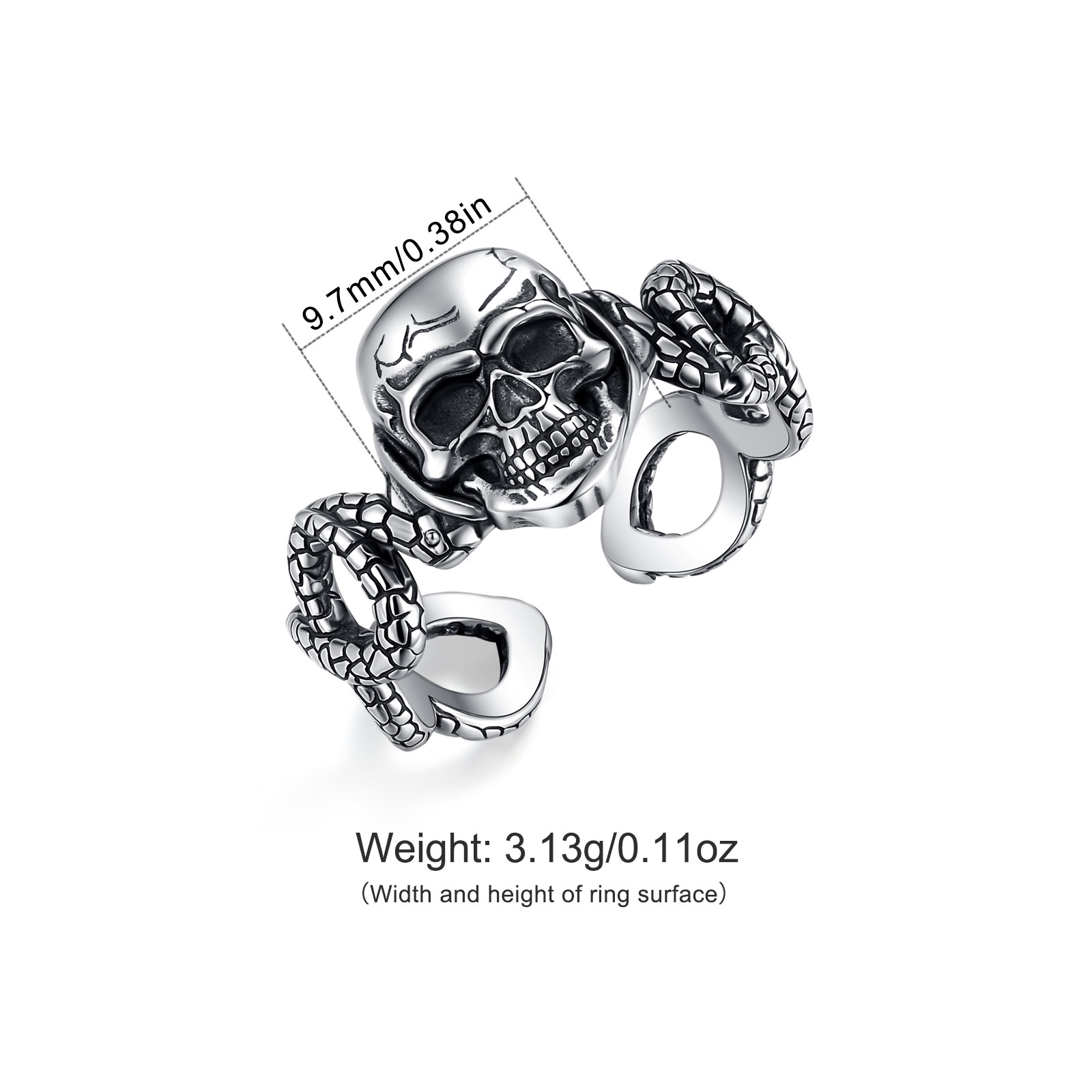 AEONSLOVE 925 sterling zilvere - Gothic Skull Ring recensie en prijs