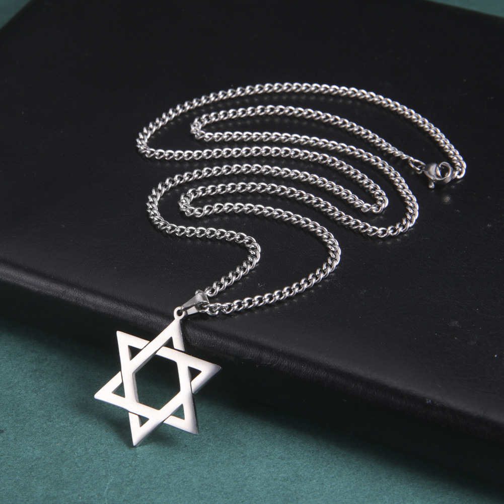 Roestvrijstalen Davidster hang - Jewelry & Watches Spółka Z Ograniczoną Odpowiedzialnością Sp Z Oo recensie en prijs