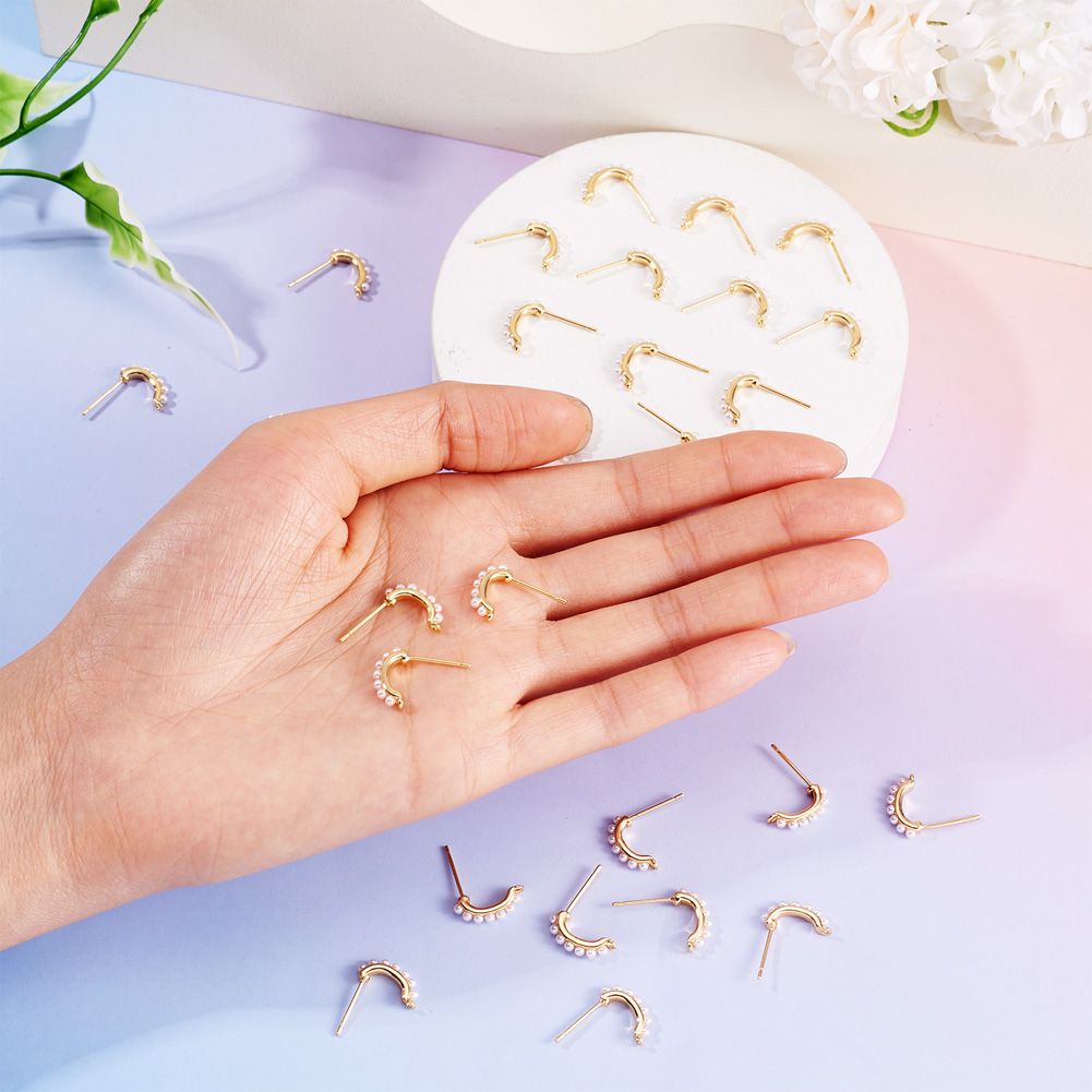 30 stuks messing oorbelonderde - Pearl Stud Earrings recensie en prijs