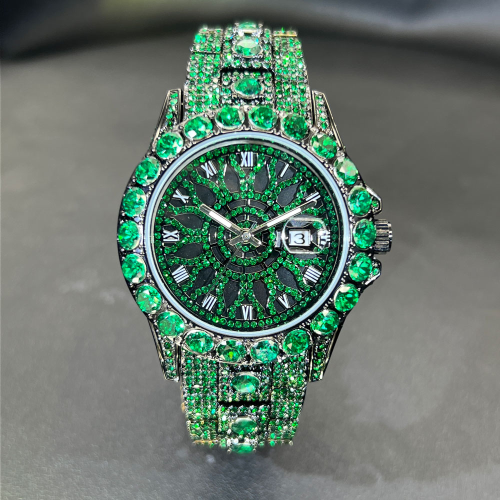 Groene Diamanten Horloge Voor  - Jewelry And Watches Luxury Brand recensie en prijs