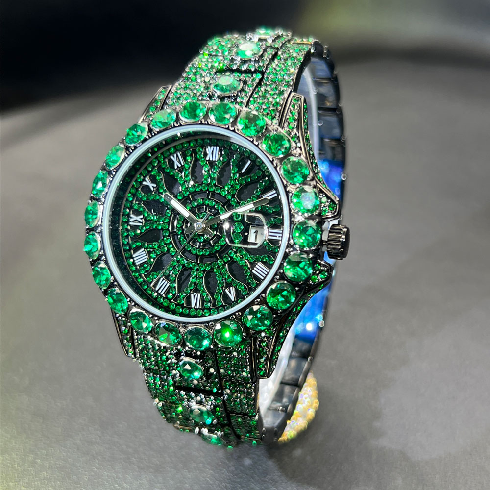 Groene Diamanten Horloge Voor  - Jewelry And Watches Luxury Brand recensie en prijs