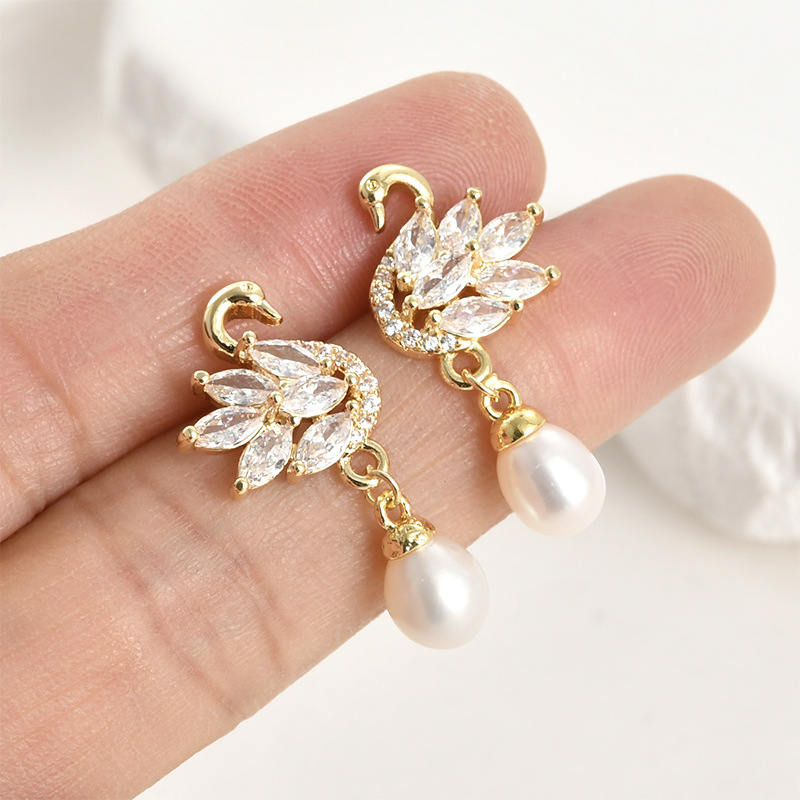 14k gegalvaniseerd echt goud k - Pearl Stud Earrings recensie en prijs