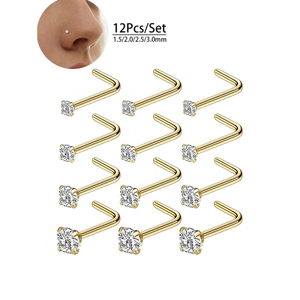 12-delige volledige set 316L h - Diamond Stud Earrings recensie en prijs