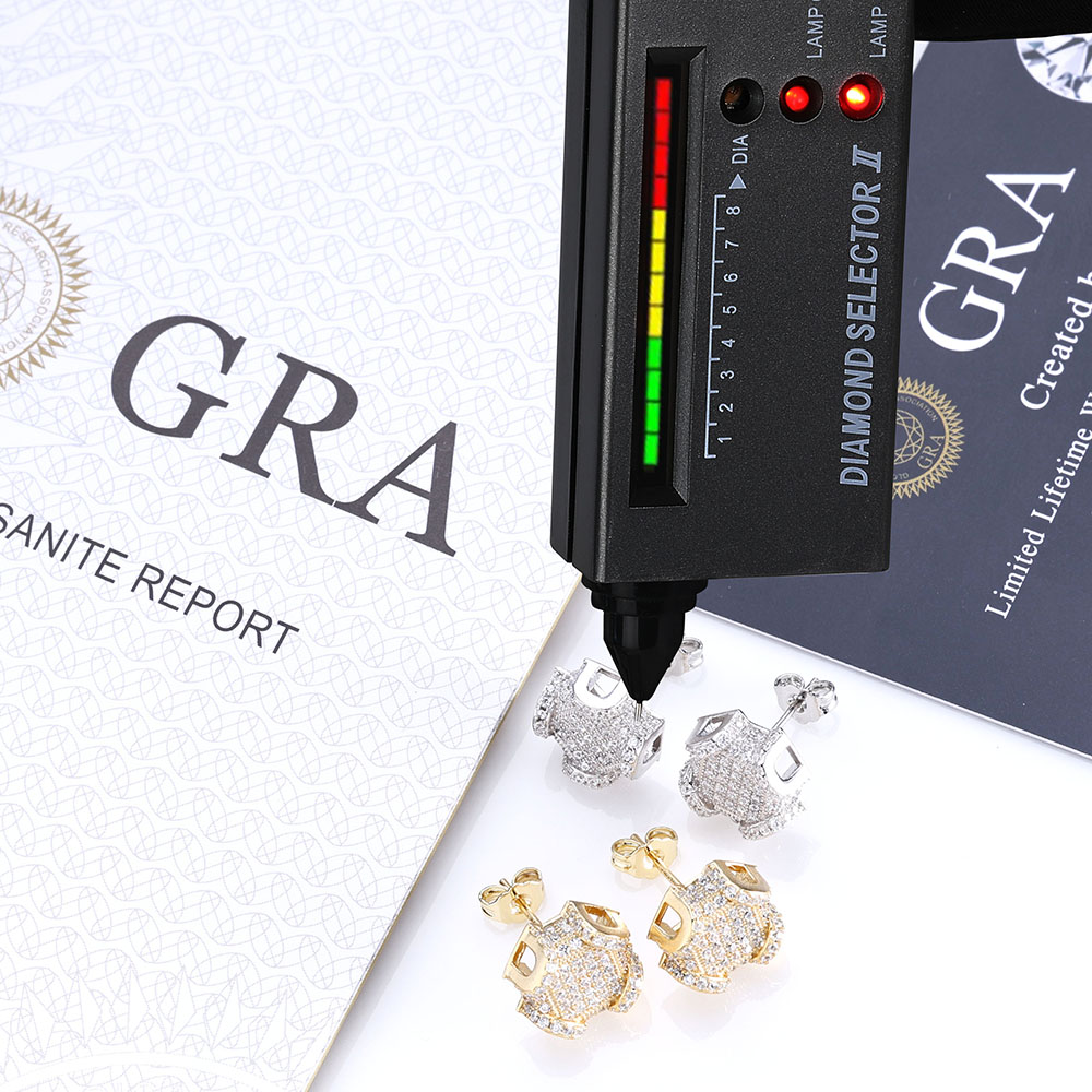 ESKEEM Fijne Sieraden 12mm Ice - Diamond Stud Earrings recensie en prijs